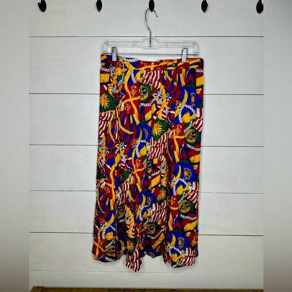 Pendleton Dresses & Skirts - Pendleton Vintage Nautical Colorful Anchor Rope Fish Print Women's Skirt - 12P
